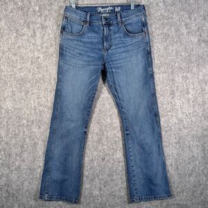 Wrangler Retro Slim Boot Mens 32x30 Blue Denim Western Rodeo Cowboy